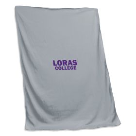 Loras College Screened Sweatshirt Blanket