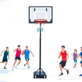 Kids Basketball Hoop Stand with Adjustable Height & Wheels - Portable Basketball Goal for Boys & Girls, Indoor/Outdoor Play, Durable Design