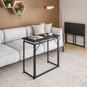 Techni Mobili 31.5 in. Wide Folding Desk for Small Spaces, No Assembly Required, Black