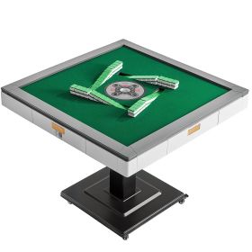 VEVOR Automatic Mahjong Table with Wheels, 2 Sets of 42 mm Tiles (152 Pcs), Roller Coaster Style Mahjong-Table, Foldable and Automatic Shuffler