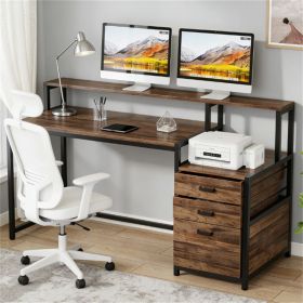 Computer desk with drawers, office desk, study desk