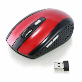 2.4GHz Wireless Optical Mouse Mice & USB Receiver For PC Laptop Computer DPI USA (Color: Red)