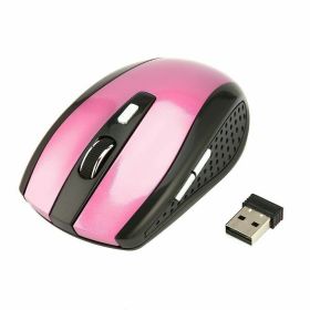 2.4GHz Wireless Optical Mouse Mice & USB Receiver For PC Laptop Computer DPI USA (Color: Pink)