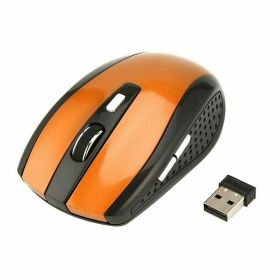 2.4GHz Wireless Optical Mouse Mice & USB Receiver For PC Laptop Computer DPI USA (Color: Orange)