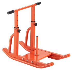VEVOR Weight Sled, Steel Power Sled, Fitness Training Sleds for Athletic Exercise Speed Improvement, Workout Equipment with Adjustable Height Han (Color: Orange, Support Rod Size: 1&2 inches)