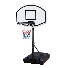 Portable Poolside Basketball Hoop System Basketball Hoop for Pool Height Adjustable 3.1ft-4.7ft with 36" Backboard for Indoor Outdoor Use (Color: as Pic)