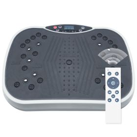 Vibration Plate Exercise Machine - Whole Body Workout Vibration Fitness Platform, Home Training Equipment For Weight Loss & Toning Grey (Option: GreyBlack)